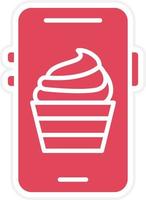 Mobile Food Icon Style vector