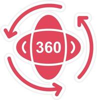 360 Degrees Icon Style vector