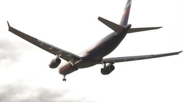 Airplane of Aeroflot flies video