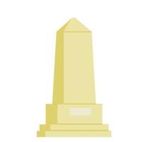 Obelisk. White stone monument. vector