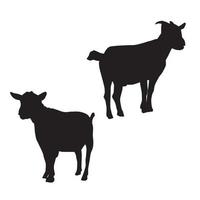 Goat silhouette art vector