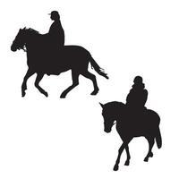 Horse RIding Silhouette vector