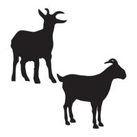 Goat silhouette art vector