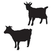 Goat silhouette art vector