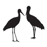 Stork silhouette art vector