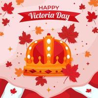 concepto de canadá del día de victoria vector