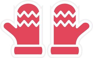 Winter Gloves Icon Style vector