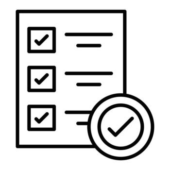 estilo de icono de verificación vector