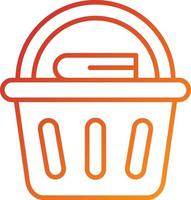 Laundry Basket Icon Style vector