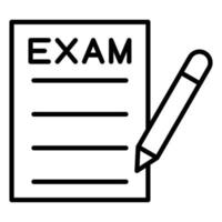 estilo de icono de examen vector