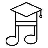 estilo de icono de educación musical vector