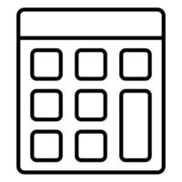 estilo de icono de calculadora vector