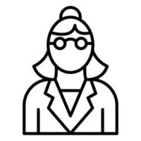 Female Professor Icon Style vector