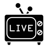 Live Broadcast Icon Style vector