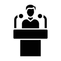 Press Conference Icon Style vector