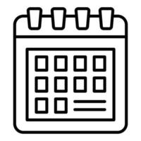 estilo de icono de calendario vector