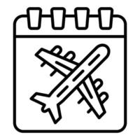 estilo de icono de fecha de viaje vector