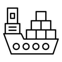 Cargo Ship Icon Style vector