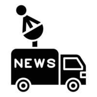 News Van Icon Style vector