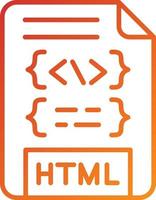 HTML File Icon Style vector