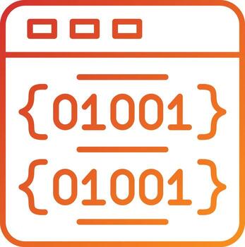 Binary Code Icon Style vector