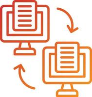 Online File Transfer Icon Style vector