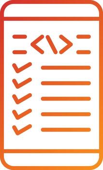 Mobile Coding Icon Style vector