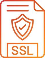 estilo de icono de archivo ssl vector