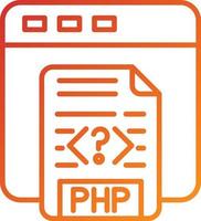 estilo de icono de codificación php vector