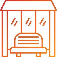 Bus Stop Icon Style vector