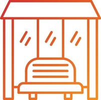 Bus Stop Icon Style vector