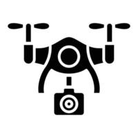 estilo de icono de cámara de drones vector