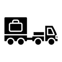 Baggage Truck Icon Style vector