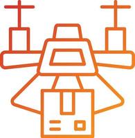 Drone Delivery Icon Style vector