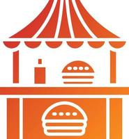 Burger Cart Icon Style vector