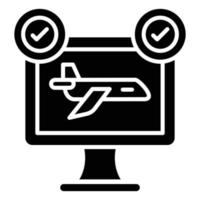 Flight Check In Icon Style vector