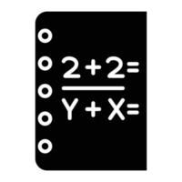 estilo de icono de matemáticas vector