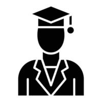 Male Graduate Icon Style vector