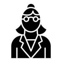 Female Professor Icon Style vector