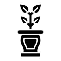 Plant Pot Icon Style vector