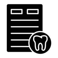 Dental Record Icon Style vector