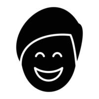 Smiling Man Icon Style vector