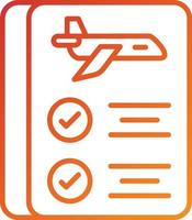 Flight Checklist Icon Style vector