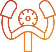 Aeroplane Steering Wheel Icon Style vector