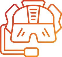 Pilot Helmet Icon Style vector