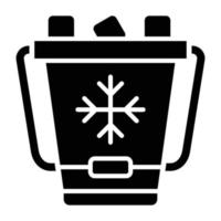 estilo de icono de cubo de hielo vector
