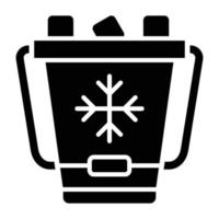 Ice Bucket Icon Style vector