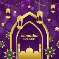 fondo de ramadan kareem degradado vector