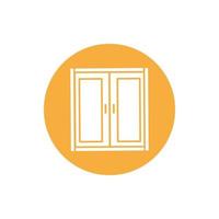 Cabinet wardrobe vector for website presentation symbol