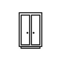 Cabinet wardrobe vector for website presentation symbol